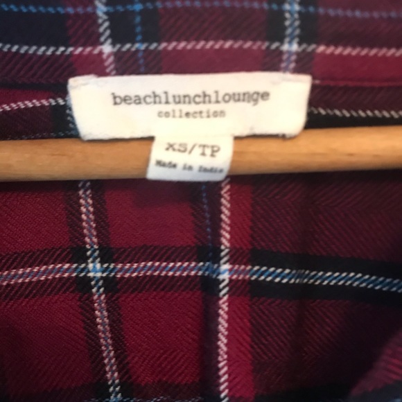 Beach|Lounge Plaid Tunic size x small - Picture 4 of 4